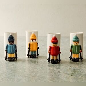 St. Jude Skier Figural Shot Glass Set,Quantity Set of 4, Retail Price $48.00 USD
